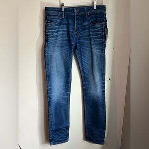 JACK N JONES Men's Blue Stretch Jeans